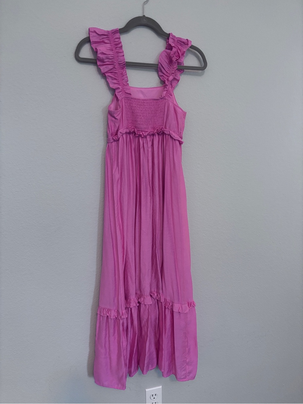 Pink Ruffle-Strap Maxi Dress - Picture 2 of 2
